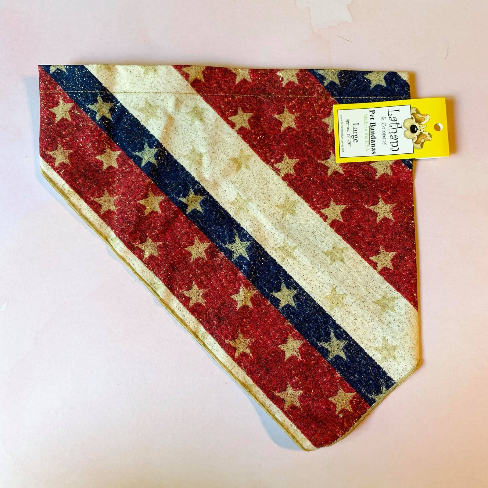 GLITTER PATRIOTIC BANDANNA